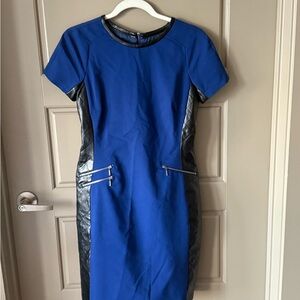 Barbour Blue and Black Midi Dress